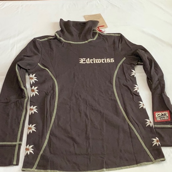 Alp-n-Rock EDELWEISS Turtleneck Top -Chocolate - Picture 4 of 16